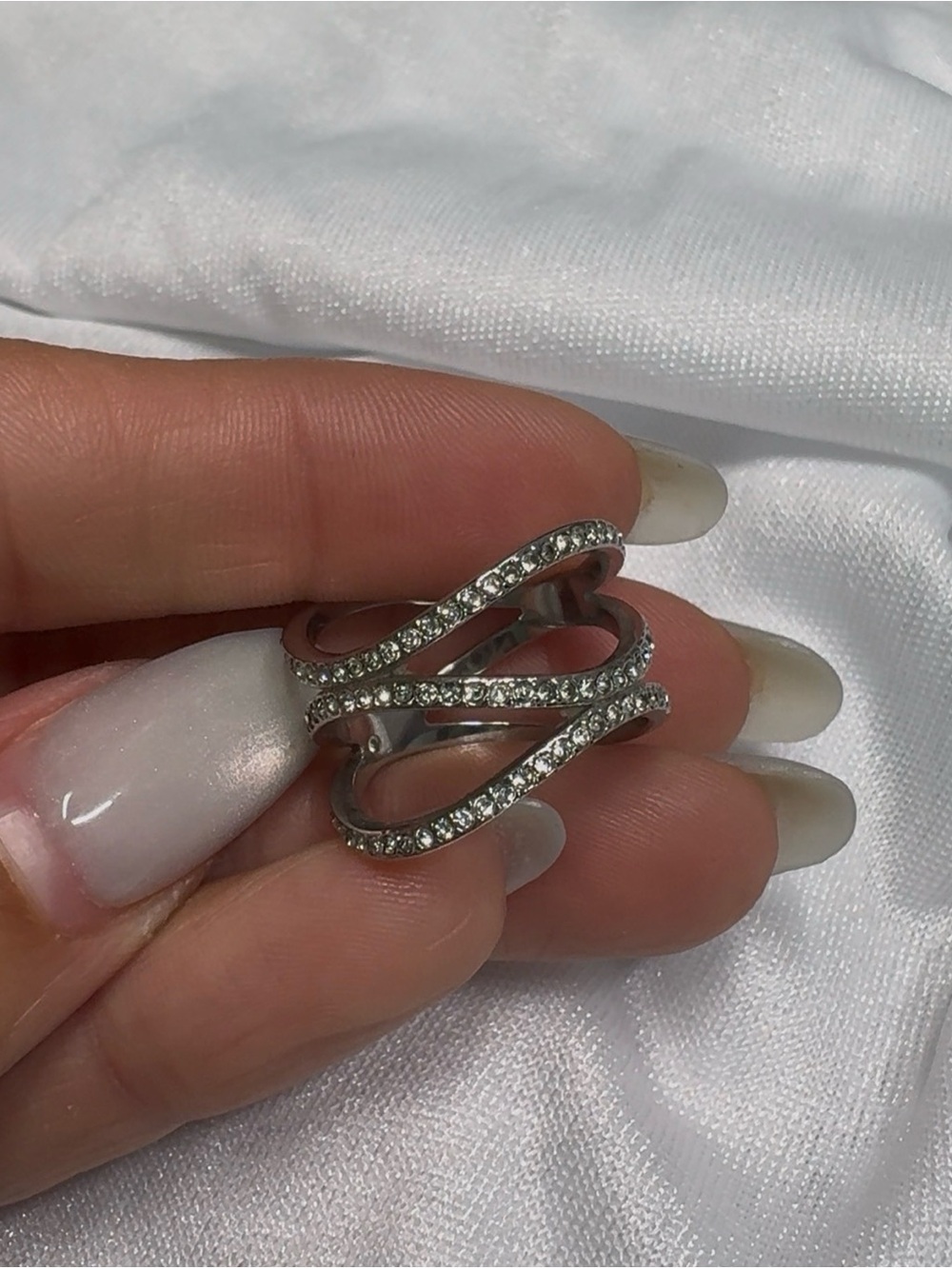 MICHAEL KORS Rhinestone Pave Multi-band ring - Picture 5 of 5